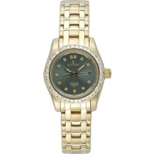 Women's Gold Tone Stainless Steel Automatic Green Dial