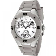 Womens Invicta 0705 Angel Collection Multi Function Grey Rubber Watch