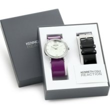 Womens Kenneth Cole Reaction Box Set Purple & Black Patent Leathe ...