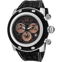 Women's Miami Chronograph Silver Dial Black Silicone