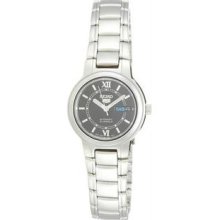 Women's Stainless Steel Seiko 5 Automatic Dress Black