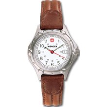 Women's Wenger standard issue military time watch in brown