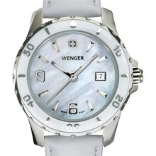 Womens Wenger Swiss Sport Watch, White Mother of Pearl Dial and W ...