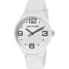 Women's White Dial White Polyurethane ...