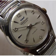 1960' Waltham Men's Swiss Made Silver 17Jwl Watch w/ Bracelet