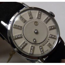 1960' Winex Men's Swiss Made Mystery Diamond Dial Watch w/ Strap