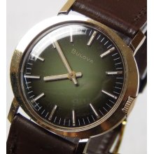 1971 Bulova Men's Swiss 17Jwl Gold Unique Case and Dial Watch in Mint Condition