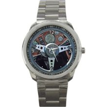 1977 Mg Mgb Roadster Steering Wheel Sport Metal Watch