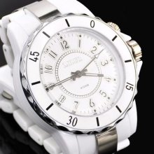 7 Colour Flash Led Backlight Quart Women Mens Sport Watch White Analog Luxury Uk