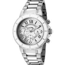 a_line Watches Women's Marina Chronograph White Textured Dial Stainles