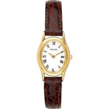 Accurist Ladies Analogue Watch Ls592 With Brown Leather Strap