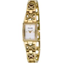 Accurist Ladies Gold Stone Set Bracelet Lb1488p Watch Rrp Â£90.00