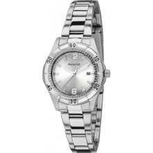 Accurist Lb1674s Ladies All Silver Bracelet Watch Rrp Â£55