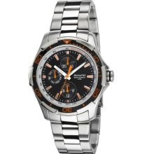 Accurist Men's Quartz Watch With Black Dial Analogue Display And Silver Stainless Steel Bracelet 5033988027856