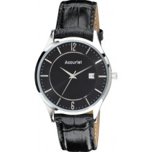 Accurist Ms649b Mens Black Watch Rrp Â£55