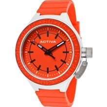 Activa Watches Men's Red Dial Red Polyurethane Red Polyurethane Red D