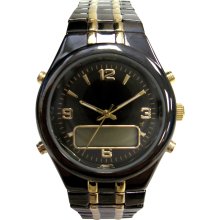 ADVANCE WATCH COMPANY LTD. Men's Watch w/Round Two Tone Case, Digital