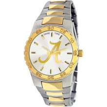 Alabama Crimson Tide Dress Watch - Stainless Steel and Gold Band