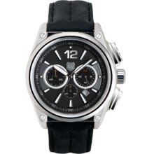 Andrew Marc Men's G III Racer Stainless Steel Case With Black Stra...