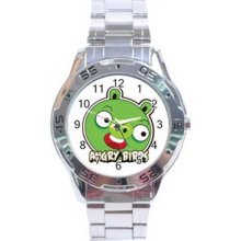 Angry Birds Stainless Steel Chrome Analogue Men's Watch 01