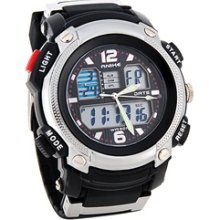 Anike Multi-function 50m Water-resistant Analog Digital Watch (Black)