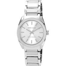 Anne Klein Silvertone Link Bracelet Watch - Jewelry