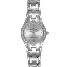 Anne Klein Watch, Womens Crystal Studded Bezel 10-6927SVSV