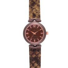 Anne Klein Watch, Womens Tan Snake Print Leather Strap 10-9837BNSN