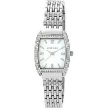 Anne Klein Women`s Swarovski Accented Silver Tone Bracelet Watch