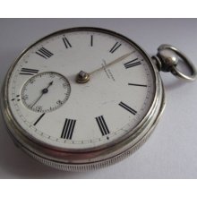 Antique Silver Pocket Watch , John Giffen Glasgow ,chester Hallmarked Case 1865
