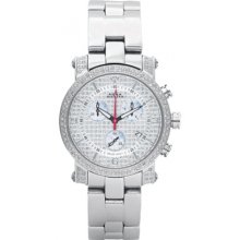 Aqua Master Diamond Watch Ladies' Stainless Steel Watches with 2 row Diamond Cut Dial 10-5W