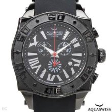 Aquaswiss Chronograph Swiss Movement Men's Watch Swissport Black/black/black