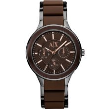 Armani Exchange Authentic Women's Watch Ax5128 Brown Stainless Steel