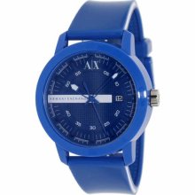 Armani Exchange Blue Polyurethane Band Women's Men's Watch Ax1236