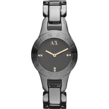 Armani Exchange Womens Black Stainless Steel Watch Ax4121