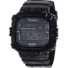 Armitron Mens 40/8244blk Black Rectangle Chronograph Digital Sport Watch