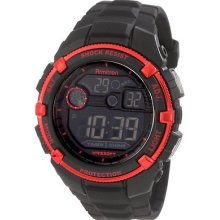 Armitron Men's Black Resin Strap Red Bezel Chronograph Watch Face Dial Date