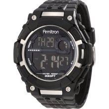 Armitron Men's Black Resin Strap Chronograph Alarm & Date Watch Round Quartz