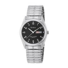 Armitron Mens Link Day/Date Watch Silver/black