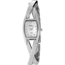 Armitron Women's Swarovski Crystal Accented Silver-Tone Bangle Watch