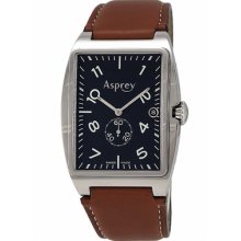 Asprey of London Watches Men's No.8 White Dial Brown Leather Brown Lea