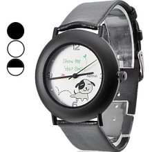 Assorted Colors Women's Dog Style PU Analog Quartz Wrist Watch