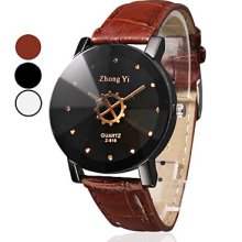Assorted Colors Women's PU Analog Water Resistant Style Quartz Wrist Watch