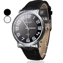 Assorted Colors Women's Water Resistant Style Wrist PU Analog Quartz Watch