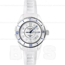 Authentic Chanel J12 Automatic 38mm Ceramic H2560 White Box Papers Ret: $5,300