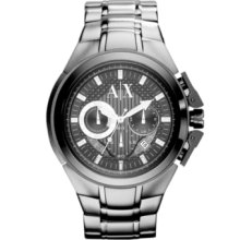AX Armani Exchange Watch, Mens Chronograph Gray Ion Plated Stainless S