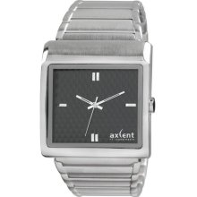 Axcent Mens Harriet Stainless Watch - Silver Bracelet - Black Dial - AXTX62854-232