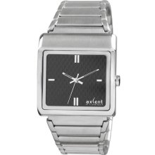 Axcent Mens Harry Stainless Watch - Silver Bracelet - Black Dial - AXTX63853-232