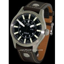 Ball Engineer Master II Aviator 46mm Watch - Black Dial, Brown Leather Strap NM1080C-L1-BK Sale Authentic Tritium