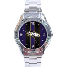 Baltimore Ravens Limited Stainless Steel Analogue Menâ€™s Watch